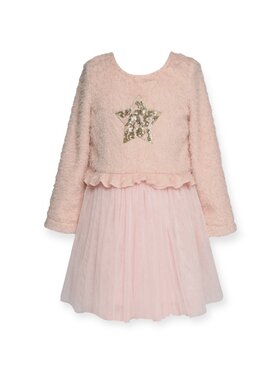 Hannah Banana Sequin Star LS Dress