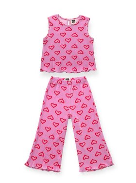 Petite Hailey Hearts Pleat Set