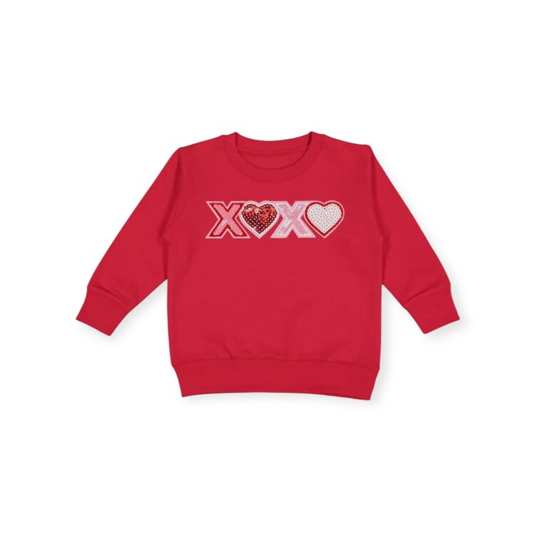 Sweet Wink XOXO Sequin Patch Sweatshirt