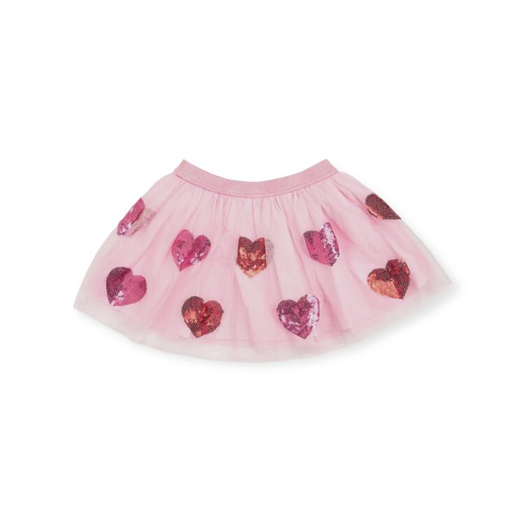 Sweet Wink Sequin Heart Tutu Skirt
