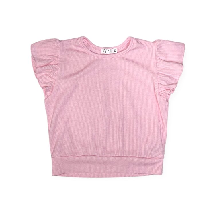 Cozii Ruffle Sleeve Top