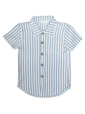 Cozii Pinstripe Button Down SS Shirt