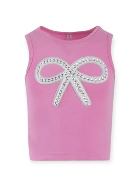 Dollfaced Kids Rhinestone Bow Tank