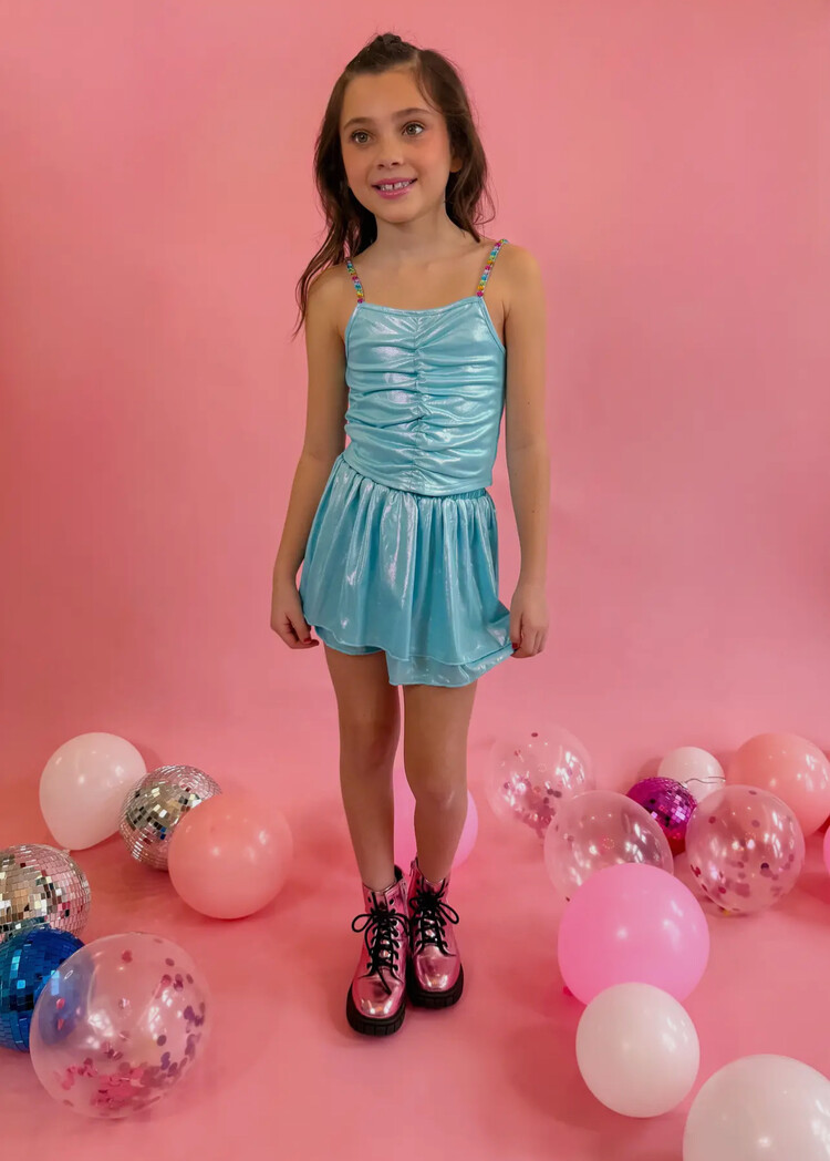 Ellie & Mila Metallic Skort Set