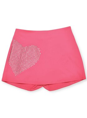 Mia New York Crystal Heart Skort