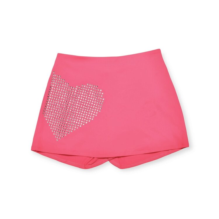 Mia New York Crystal Heart Skort