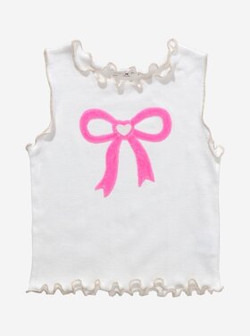 Petite Hailey Sequin Bow Tank Top