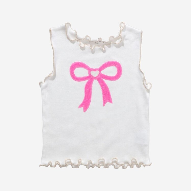 Petite Hailey Sequin Bow Tank Top