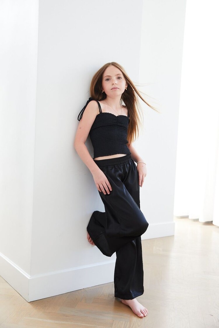 THEME Paris Satin Wide Leg Pants