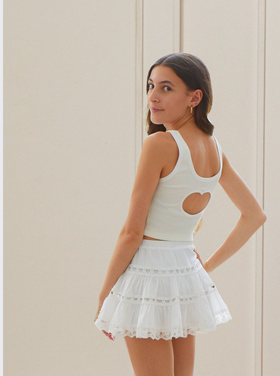 THEME Harlow Heart Cut Out Tank