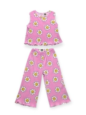 Petite Hailey Smiley Daisy Pleats Set