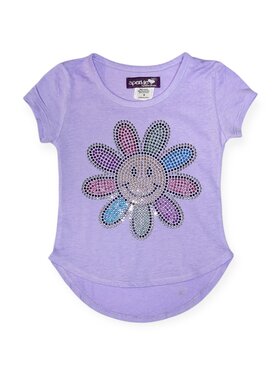 Sparkle by Stoopher Smiley Flower Sparkle Tee