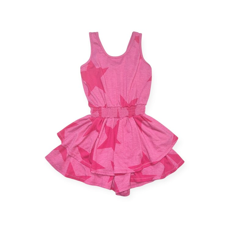 T2 Love Stars Double Layer Tank Romper