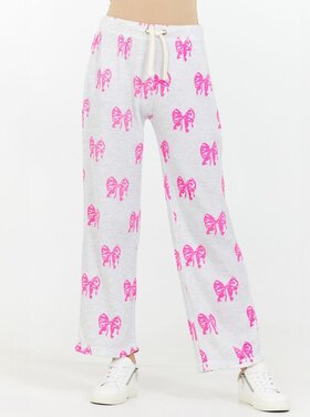 Vintage Havana All Over Bow Waffle Wide Leg Pant