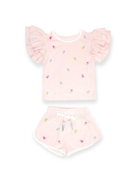 Dreamers Candy Bear Terry Short Set