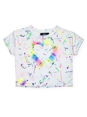 Flowers by Zoe Splatter Brush Heart Tee