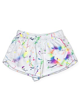 Flowers by Zoe Splatter Brush Heart Shorts