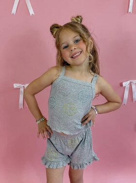 Ellie & Mila Heart Eyes Crystal Smile Short Set