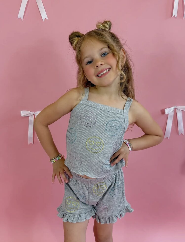 Ellie & Mila Heart Eyes Crystal Smile Short Set
