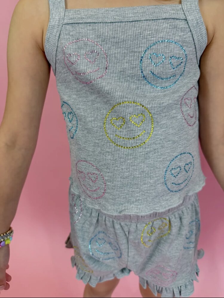 Ellie & Mila Heart Eyes Crystal Smile Short Set
