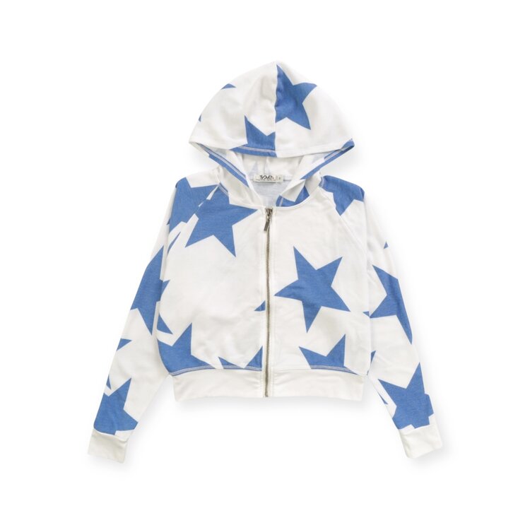 T2 Love Cobalt Stars Zip Hoodie