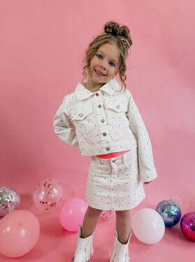 Ellie & Mila Rainbow Gem Denim Skirt