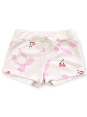 Cozii Bow Cherries Raw Edge Shorts