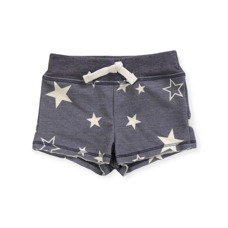 Cozii White Star Raw Edge Shorts