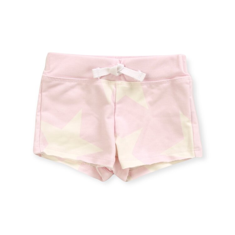 Cozii White Star Raw Edge Shorts