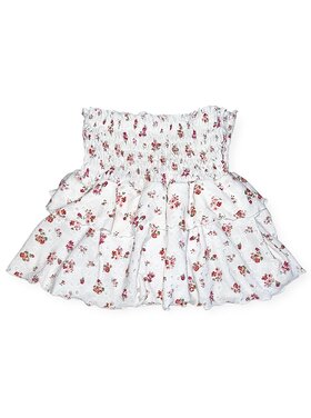 Cheryl Creations Kids Floral Smocked Ruffle Skirt