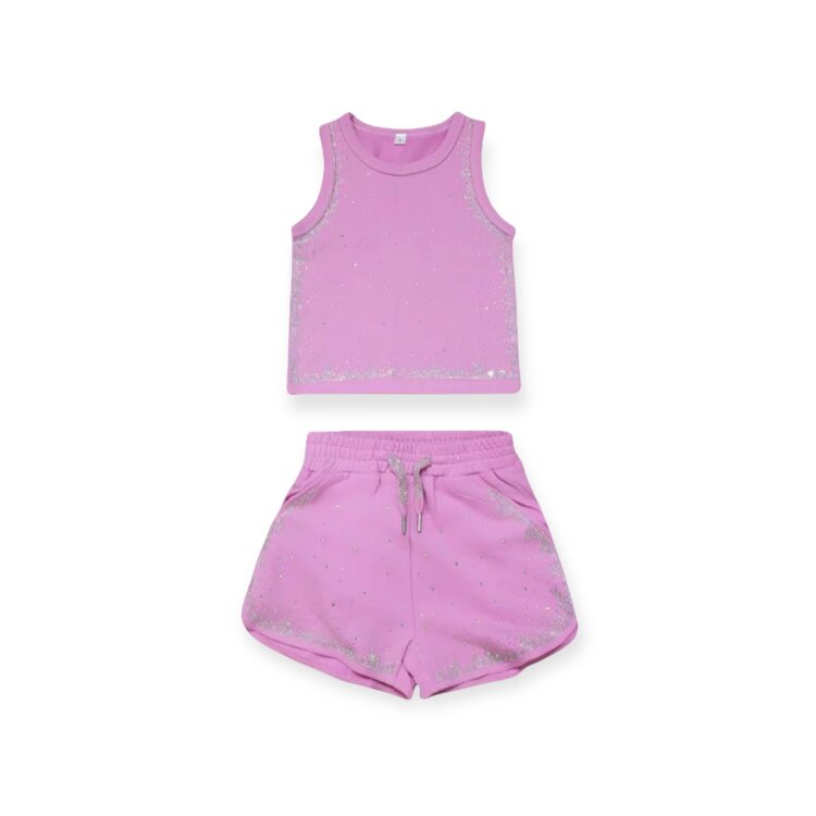 Dollfaced Kids Diamond Sparkle Short Set