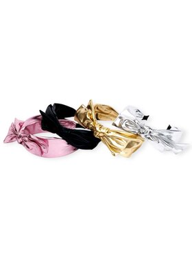 Petite Hailey Metallic Bow Headband
