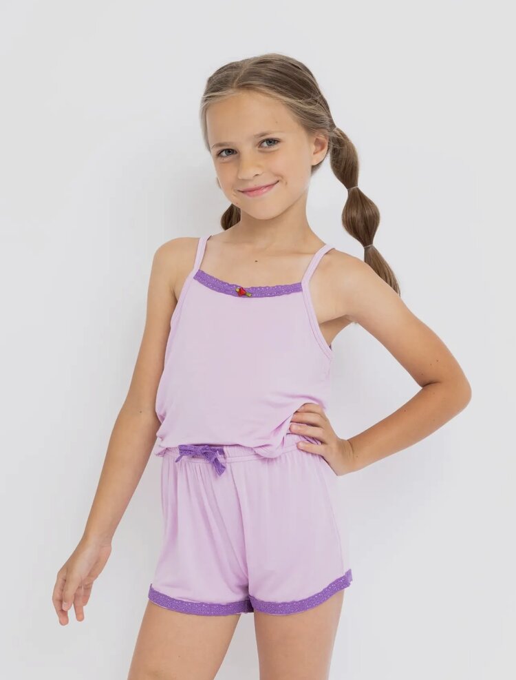 Preppy Goose Lace Trim Cami Short PJ Set