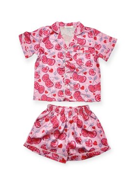 Tweenstyle Love Cherries Satin PJ Short Set