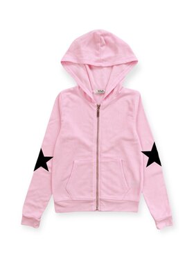 T2 Love Elbow Stars Zip Hoodie