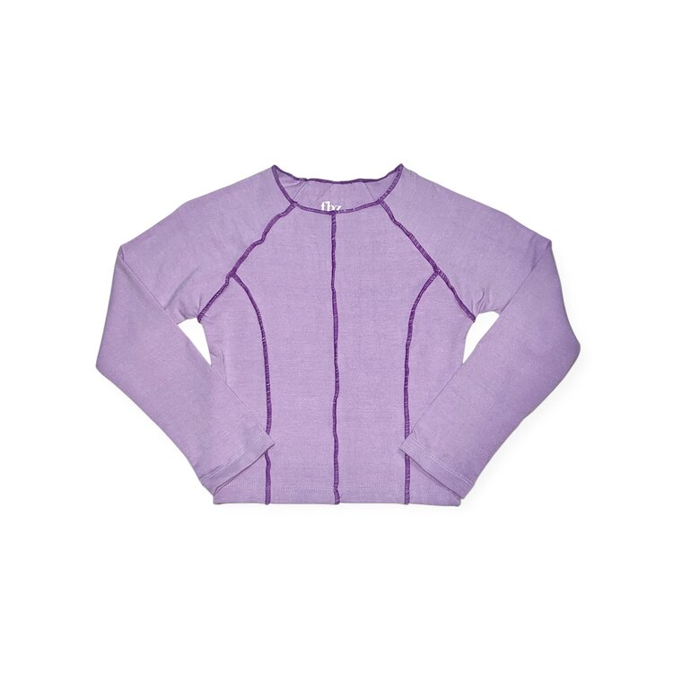 Flowers by Zoe Contrast Stitch LS Top