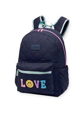 Top Trenz LOVE Patch Puffer Backpack