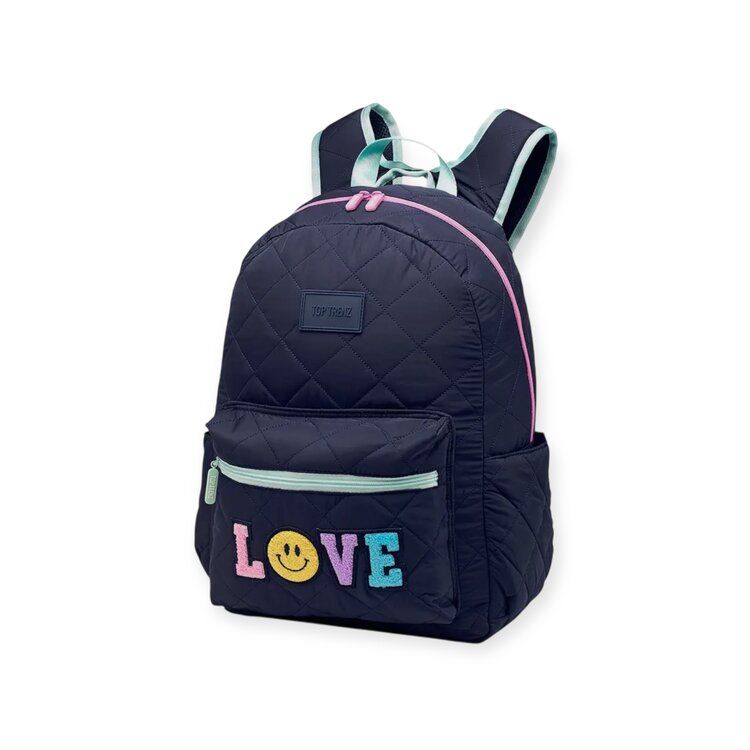 Top Trenz LOVE Patch Puffer Backpack