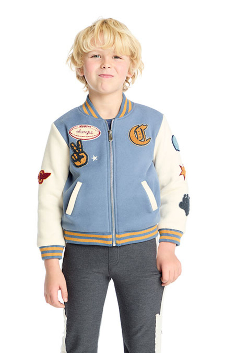 Chaser Varsity Allan Fleece Bomber Jacket