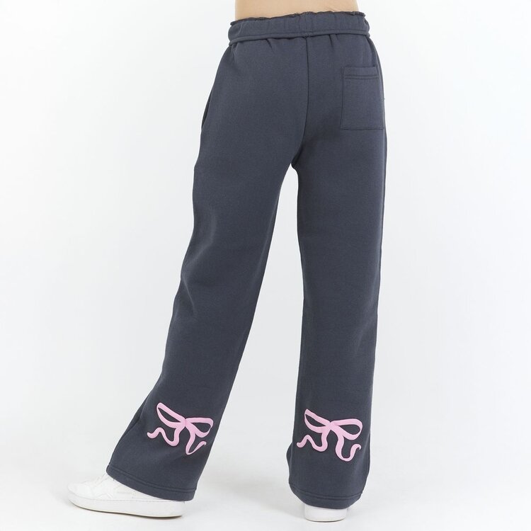 Vintage Havana Puff Bow Wide Leg Jogger