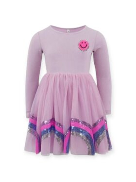 Dollfaced Kids Smiley Rainbow LS Dress