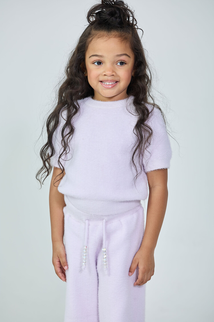 Dollfaced Kids Cozy Crystal SS Sweater Set