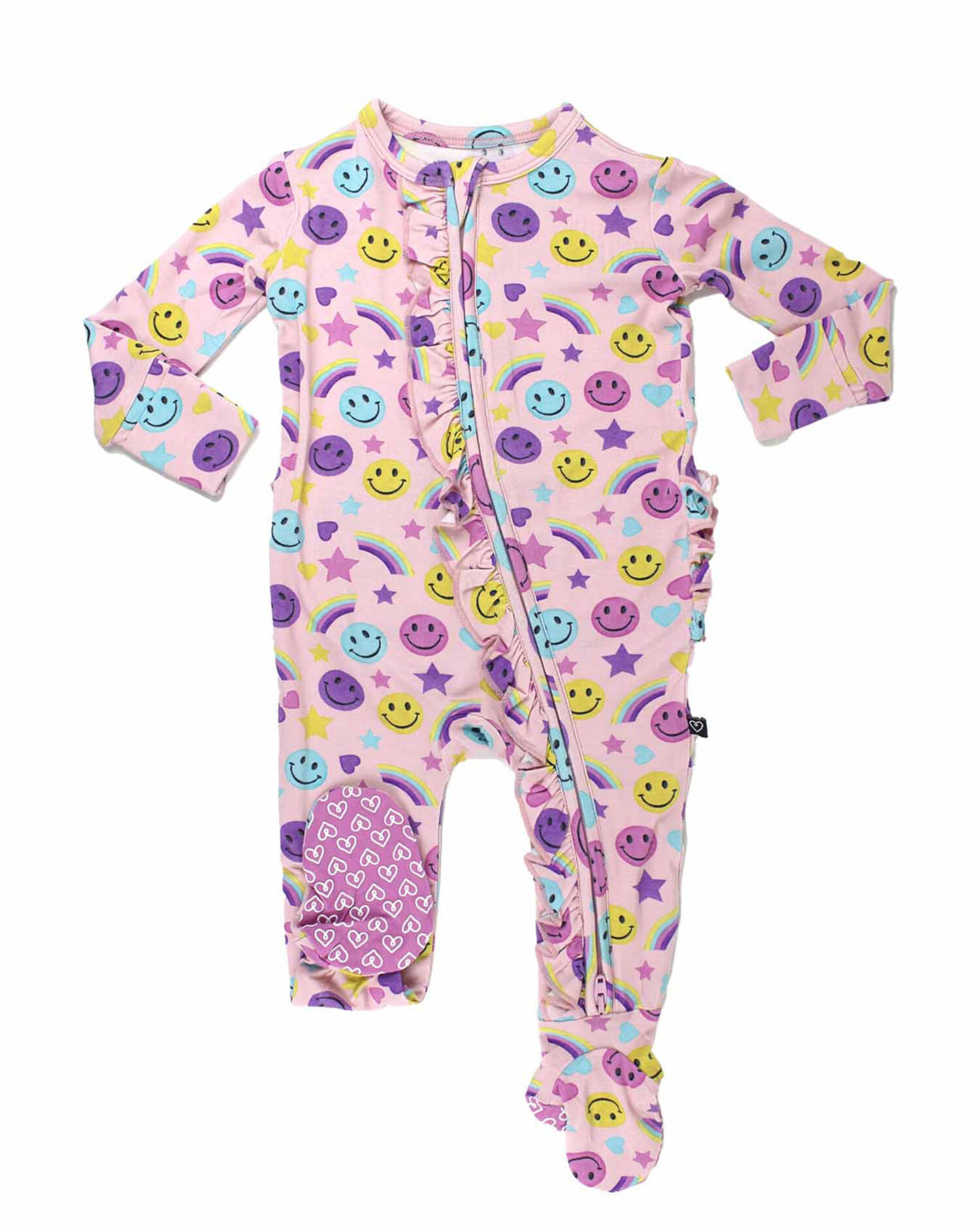 Cora Ruffled Zip Footie - Calakids
