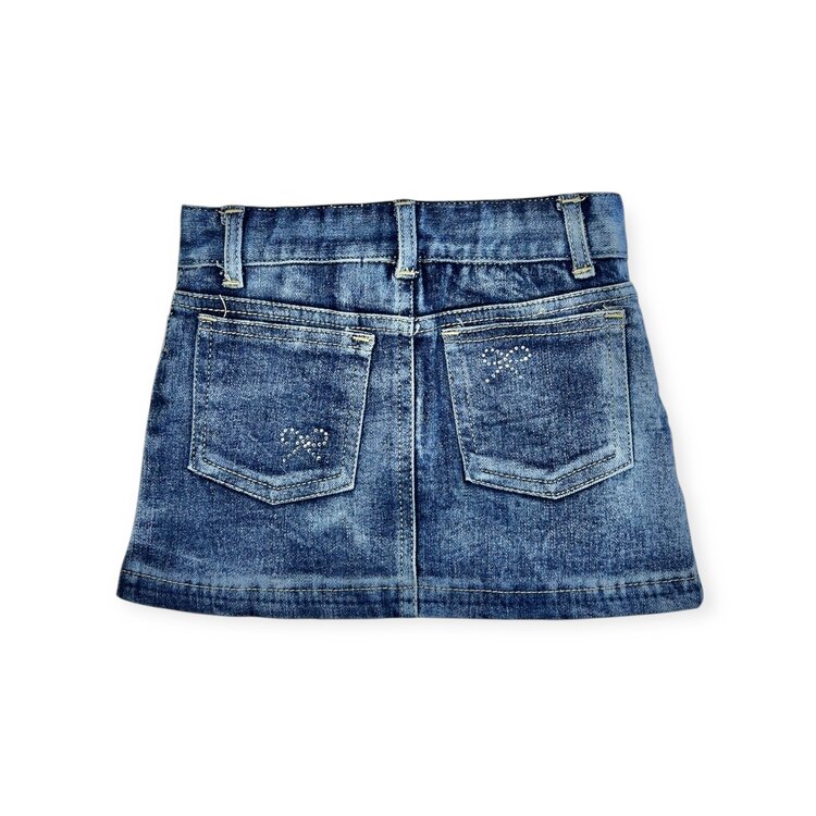 Flowers by Zoe Crystal Bows Denim Skirt