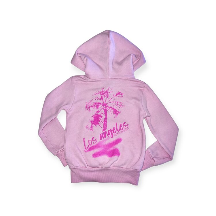 Californian Vintage Brushed Palm Tree Zip Hoodie