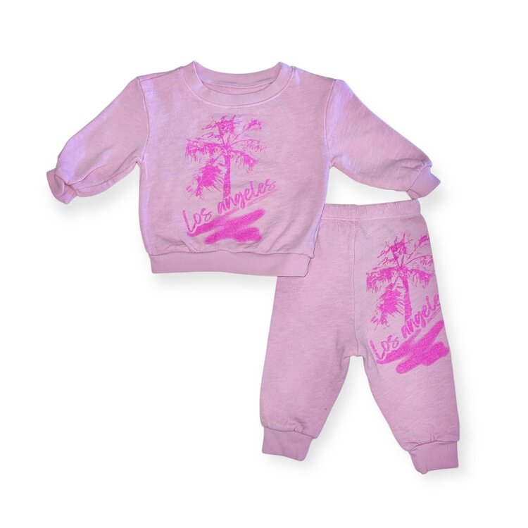 Californian Vintage Brush Palm Infant Sweat Set
