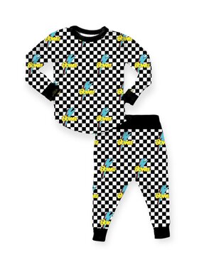 Rowdy Sprout Bowie Bolt Checker Bamboo PJ