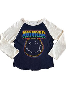 Rowdy Sprout Nirvana Smiley Raglan Tee