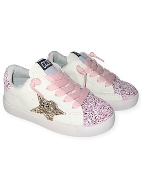 CALAKIDS XO Gold Glitter Star Sneakers