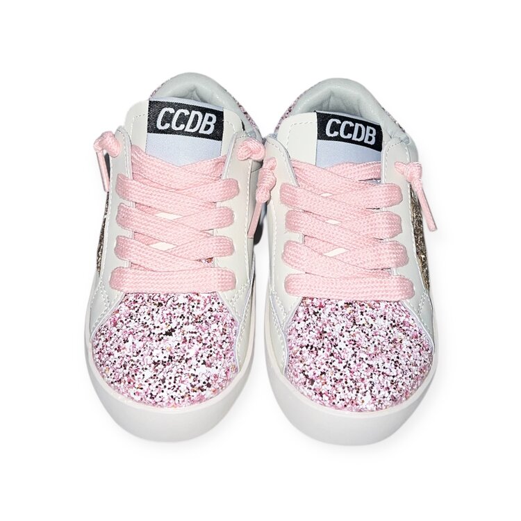 CALAKIDS XO Gold Glitter Star Sneakers